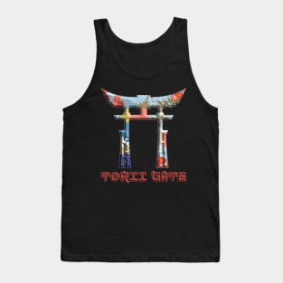 Distressed Torii Gate Rising Sun Japanese Gate 41 Tank Top